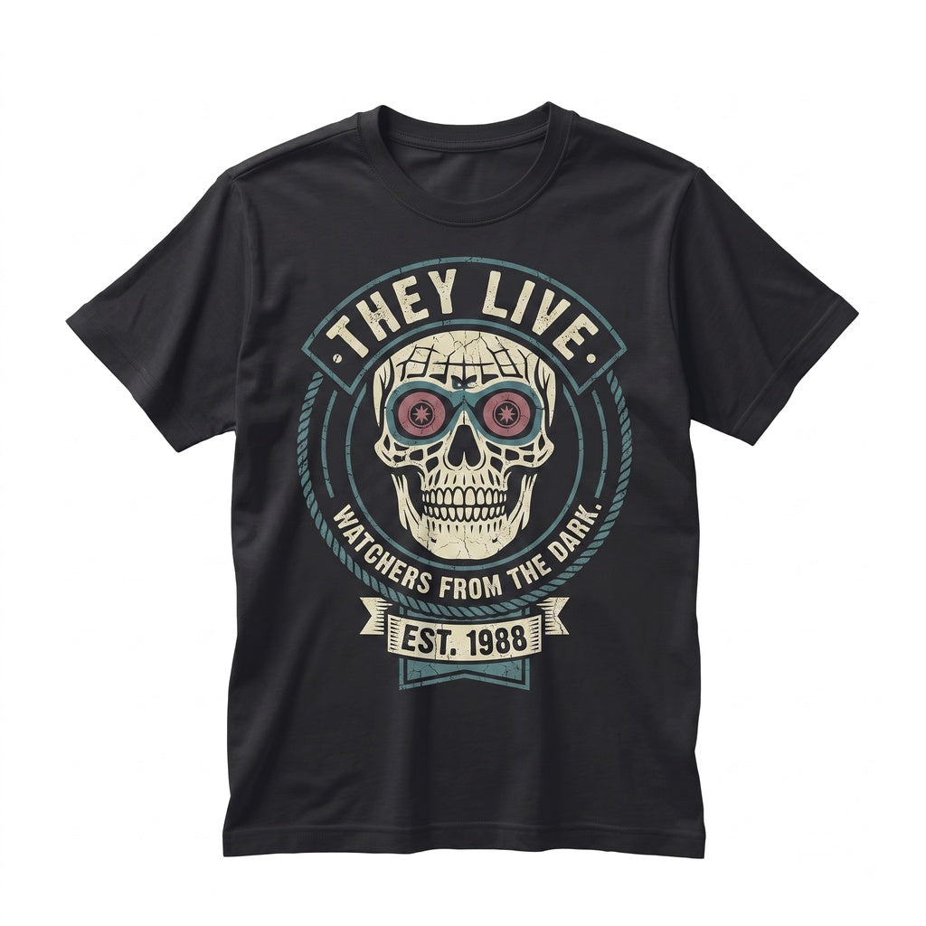 Retro Sci-Fi Horror Movie Graphic Live Obey Vintage Apparel Unisex TShirt