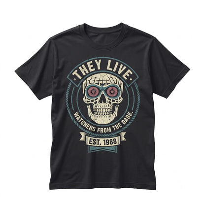 Retro Sci-Fi Horror Movie Graphic Live Obey Vintage Apparel Unisex TShirt
