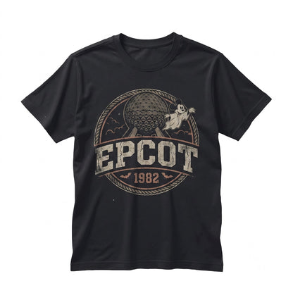 Retro Epcot Halloween Disney World Showcase Since 1982 Vacation Family Trip Spooky Fall Party Gifts Unisex TShirt