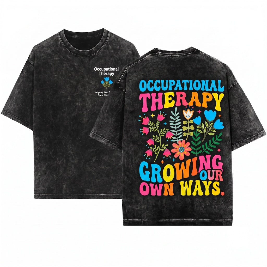 Cute Aesthetic Occupational Therapy OT Special Education Sped Teacher Therapist Gift Unisex Wash T-Shirt