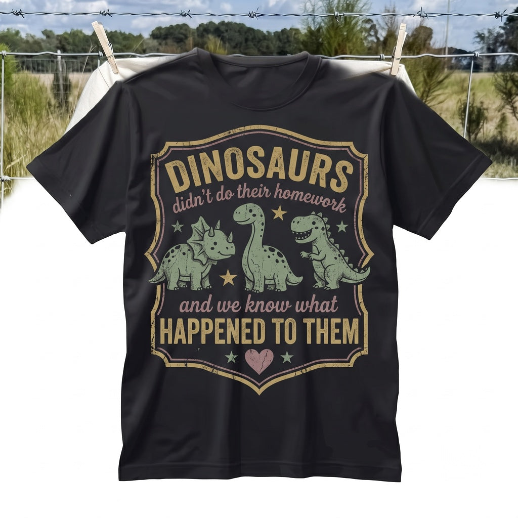 Funny Dinosaur Teacher Graphic Classroom Humor Back to School Cute Style Educator Gift Apparel Unisex TShirt