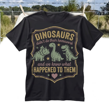 Funny Dinosaur Teacher Graphic Classroom Humor Back to School Cute Style Educator Gift Apparel Unisex TShirt