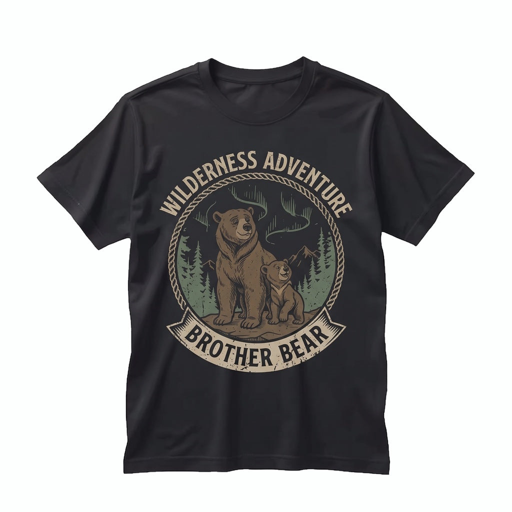 Retro Alaska Wilderness Bear Kenai Koda Animal Kingdom Family Vacation Apparel Brotherhood Graphic Gift Unisex TShirt