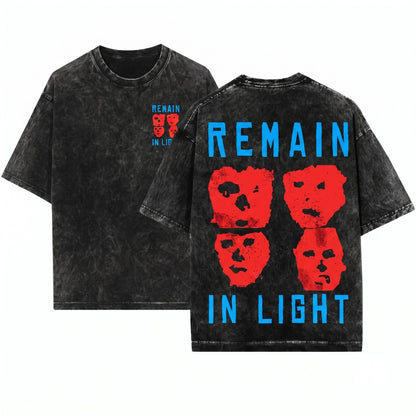 Remain In Light Retro 80s Talking Heads Album Graphic Unisex Wash T-Shirt