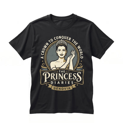 Vintage Genovia Royalty Graphic Anne Hathaway Retro Film Aesthetic Unisex TShirt