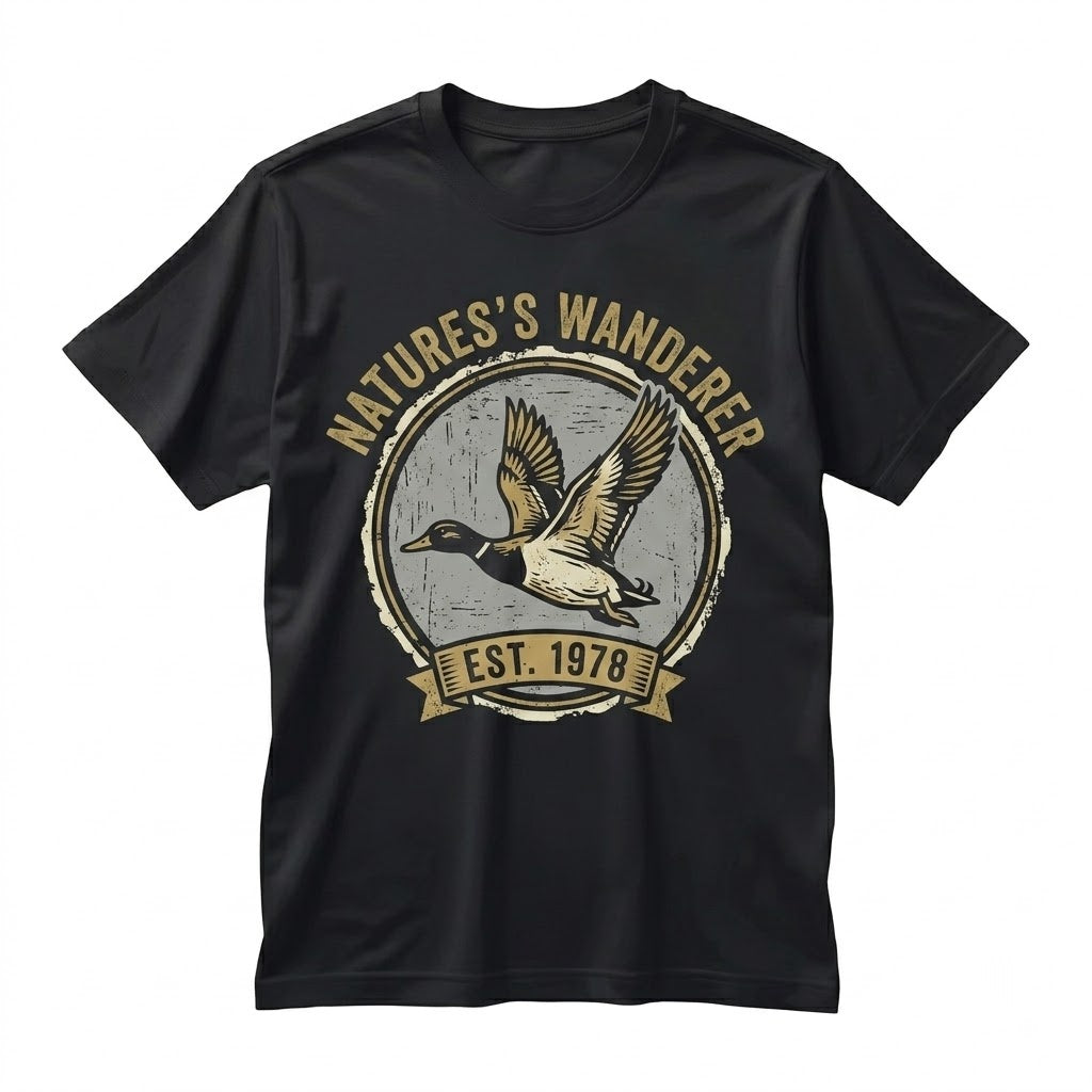 Vintage 90s Mallard Duck Hunting Scene Fall Forest Nature Americana Nostalgia Goose Graphic Crewneck Top Unisex TShirt