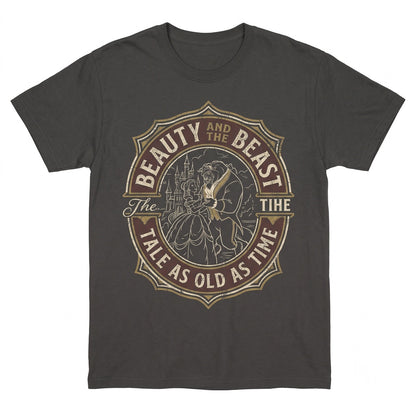 Vintage Fairy Tale Princess Belle and Beast Vacation Retro Magic Kingdom Graphic Unisex TShirt