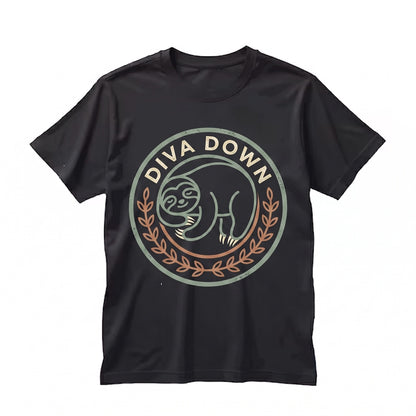 Diva Down Sweatshirt, Funny Penguin Embroidered Crewneck, Chaotic Cute Animal Meme Gift, Unisex TShirt