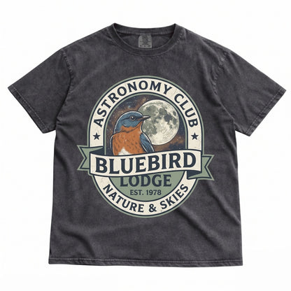 Three Eastern Bluebird Moon Funny 90s Vintage Aesthetic Graphic Retro Parody Gift Unisex TShirt
