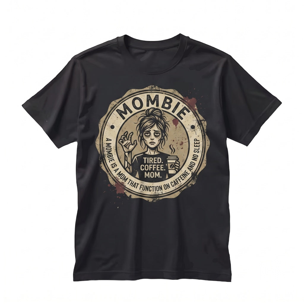 Mombie Like A Zombie Funny Halloween Mom Life Spooky Witch Garment Dyed Gift Unisex TShirt