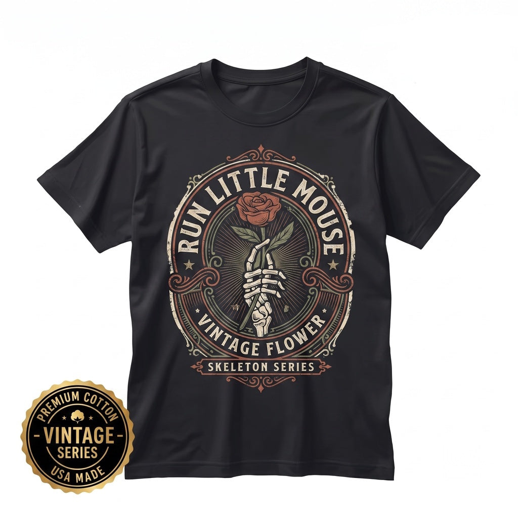 Run Little Mouse Embroidered Dark Romance Bookish Gift Unisex TShirt
