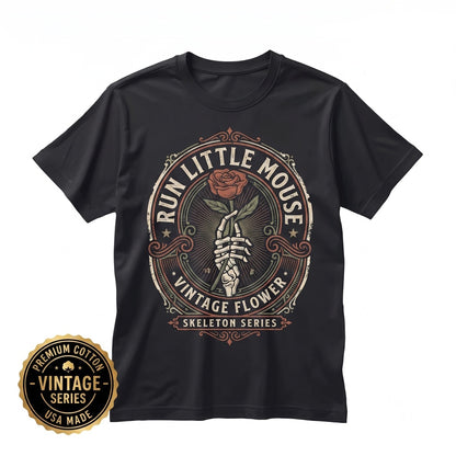Run Little Mouse Embroidered Dark Romance Bookish Gift Unisex TShirt