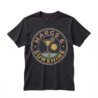 Margaritas and Sunshine Beach Vacation Summer Fun Graphic Apparel Unisex TShirt