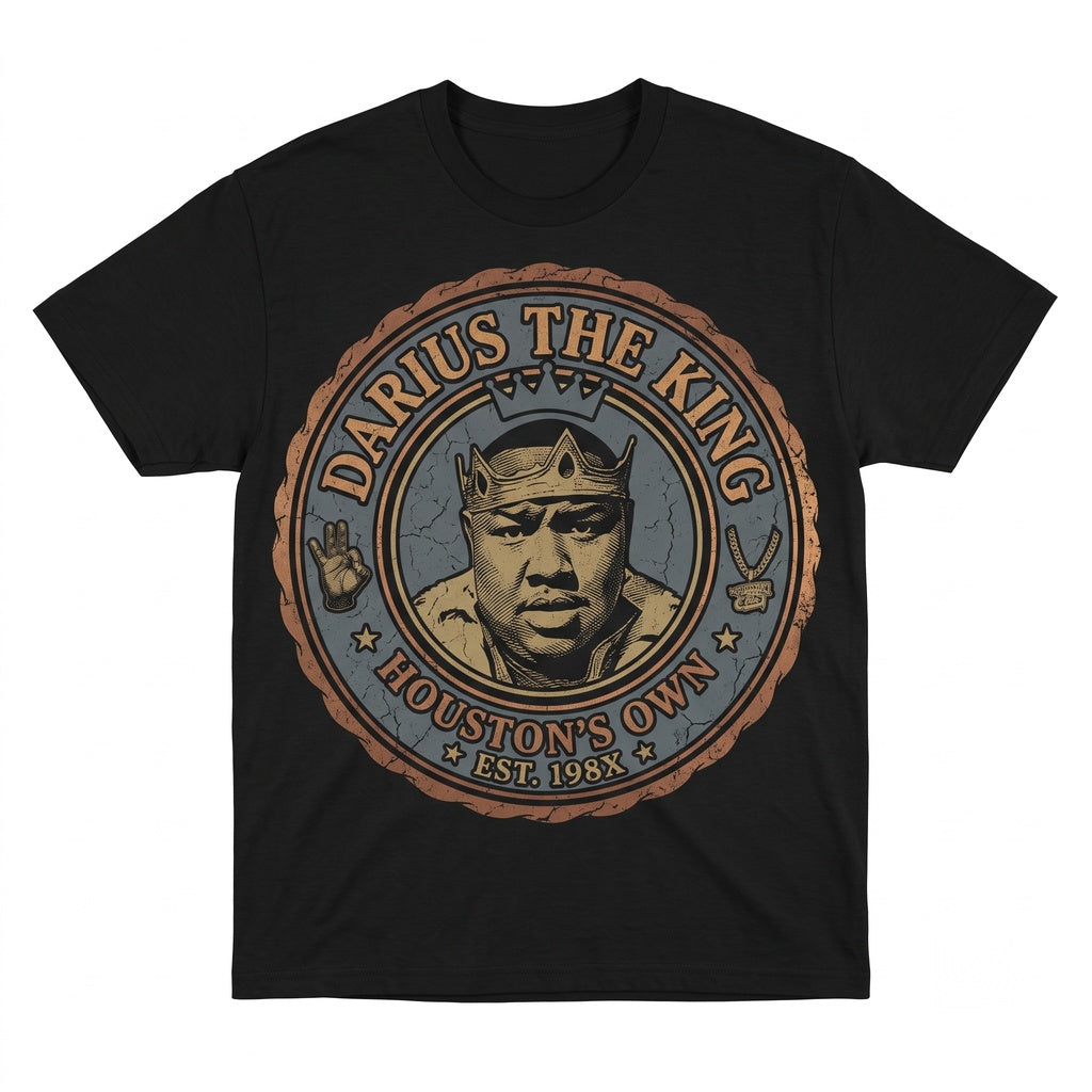 King Darius Retro Graphic Apparel, Novelty Present for Men and Women Unisex TShirt