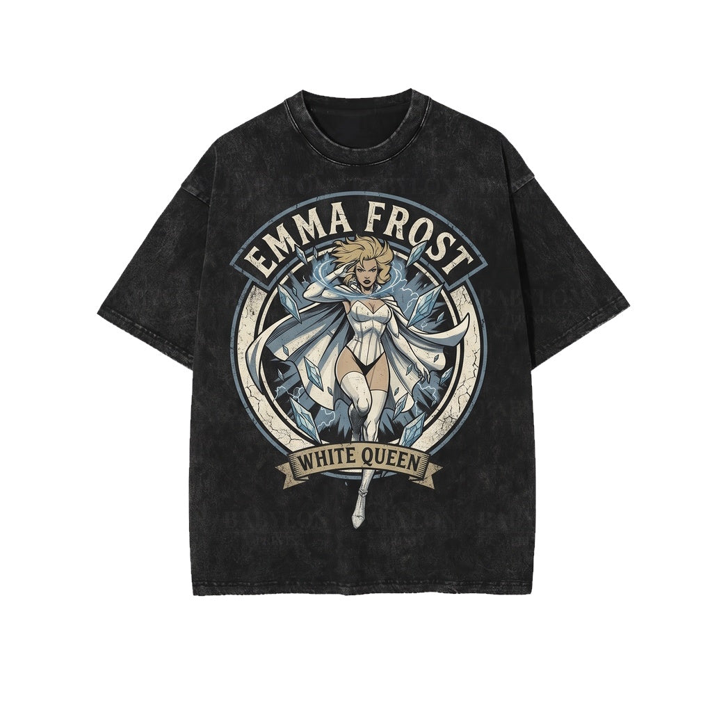 Emma Frost Mutant White Queen Comic Graphic Vintage Retro Cotton Unisex TShirt
