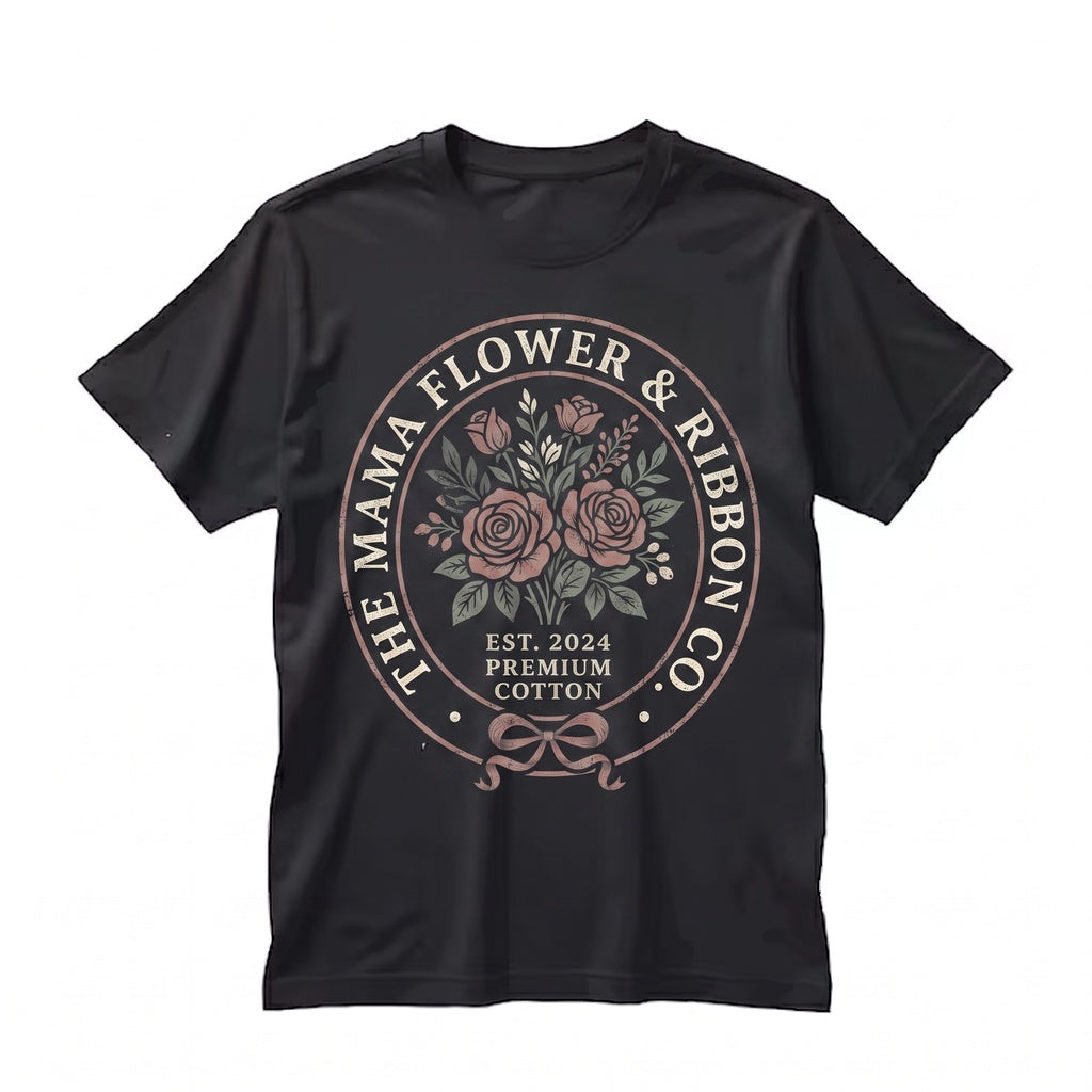 Retro Coquette Floral Wildflower Mama Gift for New Mom Unisex TShirt