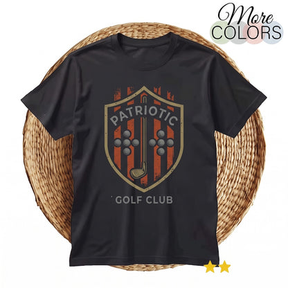 Patriotic American Flag Golf Player Graphic Apparel, USA Independence Day Gift Unisex TShirt