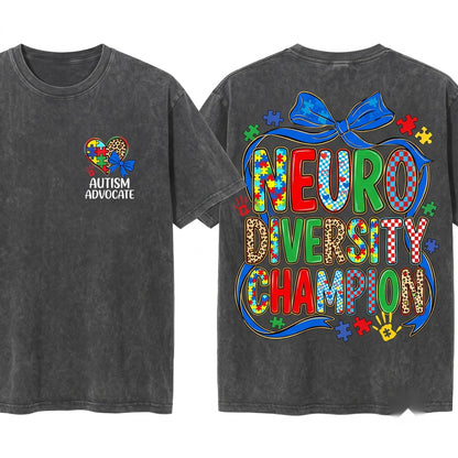 Autism Awareness Teacher Design Puzzle Piece Special Education Gift Sublimation PNG Unisex Wash T-Shirt