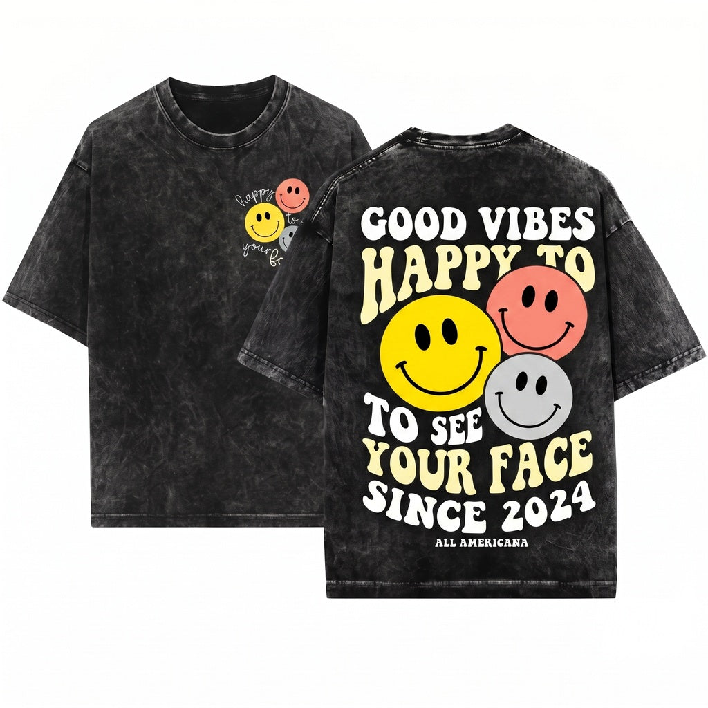 Happy To See Your Face Back To School Teacher Appreciation Life New Gifts Unisex Wash T-Shirt