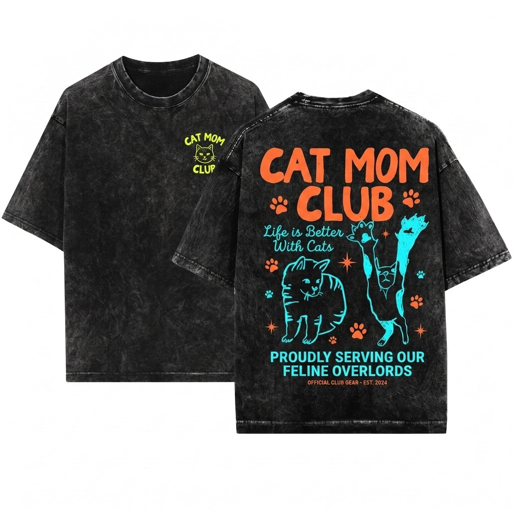 Funny New Cat Mom Fur Mama Lover Gift For Unisex Wash T-Shirt