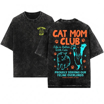Funny New Cat Mom Fur Mama Lover Gift For Unisex Wash T-Shirt