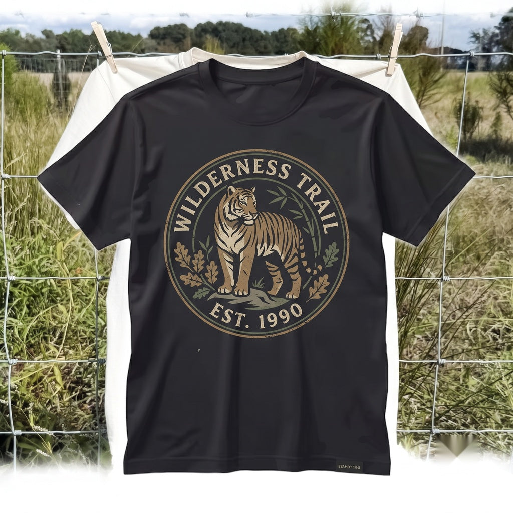 Retro Majestic Tiger Graphic Jungle Predator Wildlife Vintage Wilderness Adventure Animal Gift Unisex TShirt