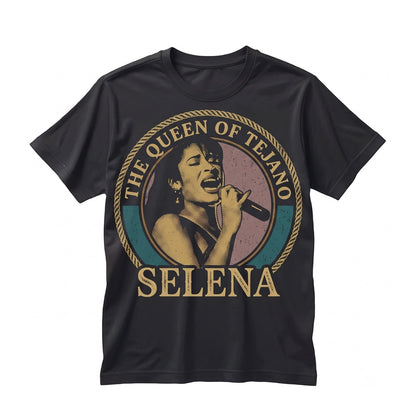 Selena The Queen of Tejano Retro Graphic Music Fan Apparel Unisex TShirt