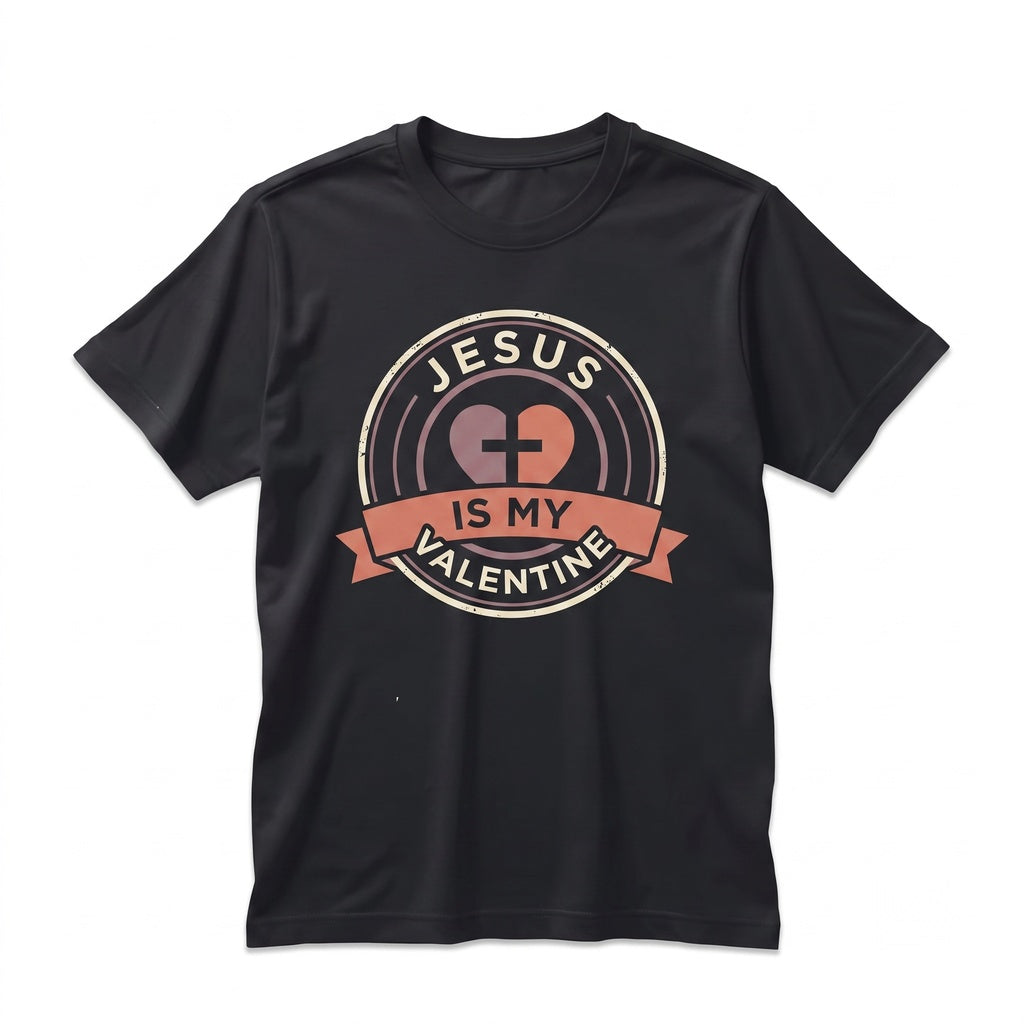Jesus Is My Valentine Religious Christian Faith Holiday Graphic Apparel Unisex TShirt
