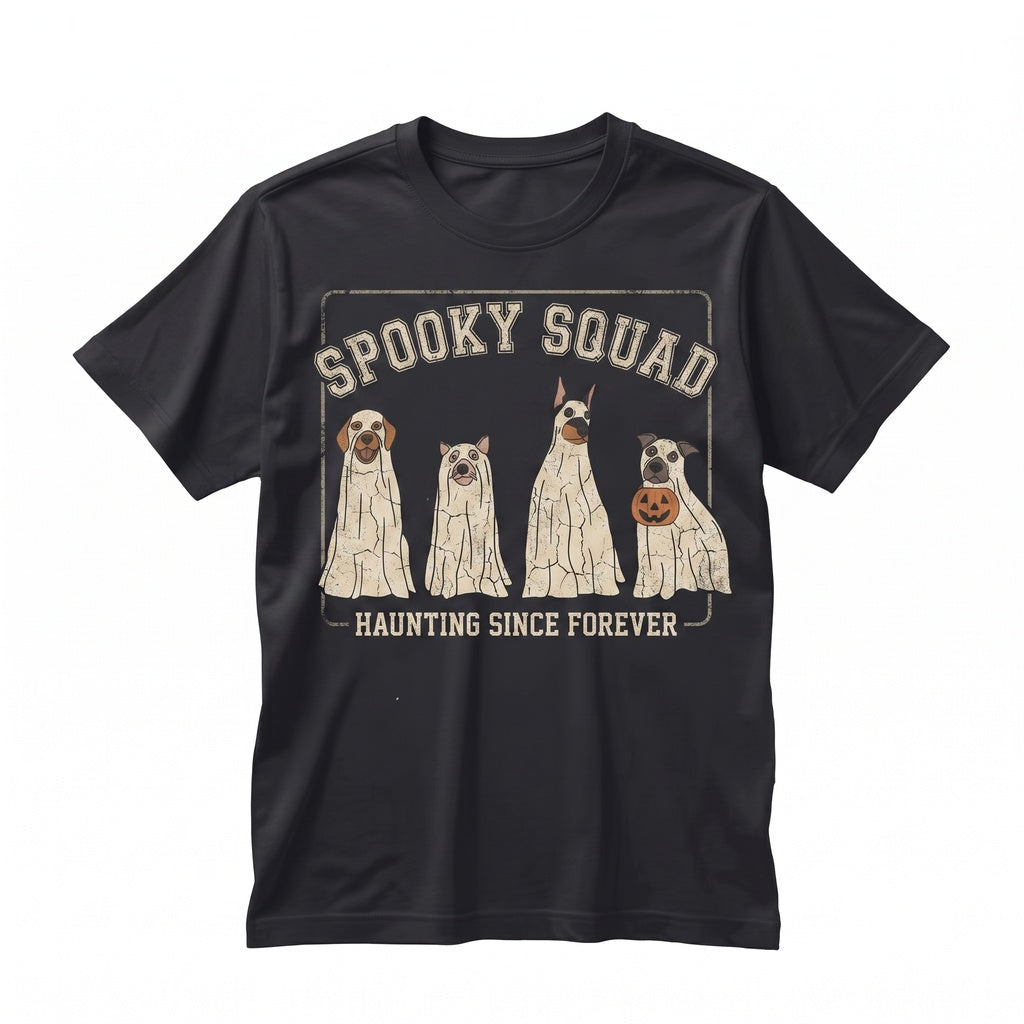 Spooky Season Ghost Dog Happy Halloween Crewneck Sweater Unisex TShirt