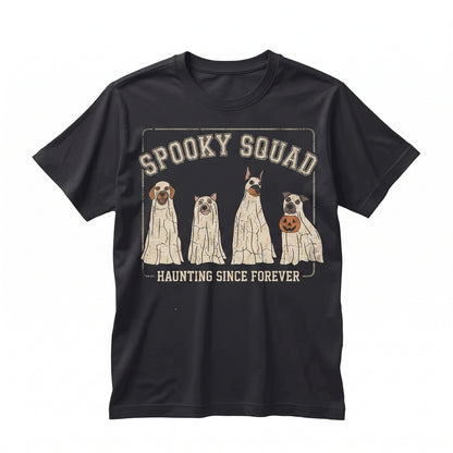 Spooky Season Ghost Dog Happy Halloween Crewneck Sweater Unisex TShirt