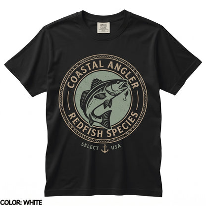 Vintage 90s Redfish Angler Graphic Artistic Saltwater Nature Fisherman Gift Unisex TShirt