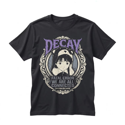 Lain Iwakura Serial Experiments Cyberpunk Japanese Anime Graphic Streetwear Manga Fan Cotton Apparel Unisex TShirt