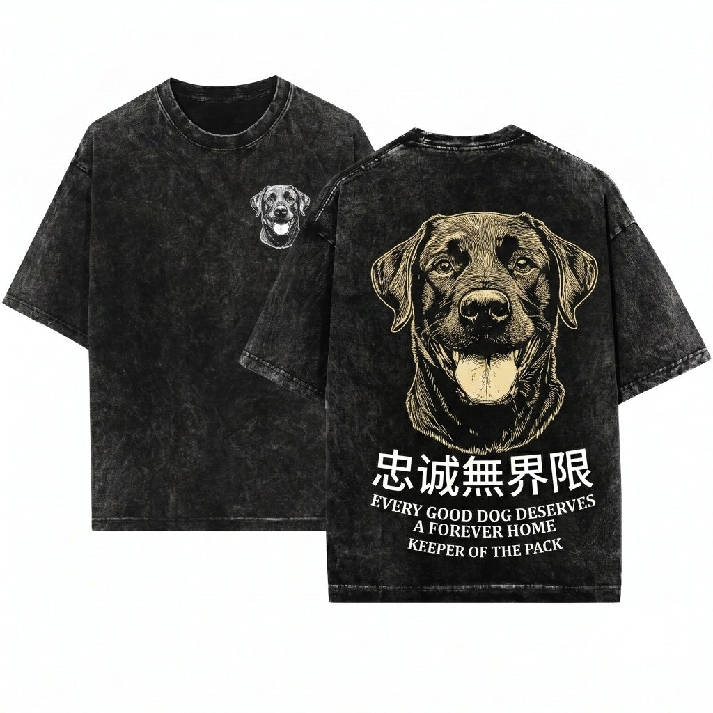 Black Labrador Pet Dog Breed Animal Lover Sweatshirt Crewneck Unisex Wash T-Shirt
