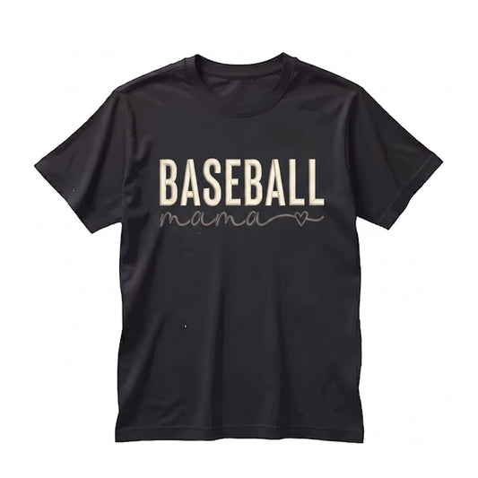 Baseball Mama Embroidered Sports Crewneck Pullover Athletic Women Game Day Apparel Gift Unisex TShirt