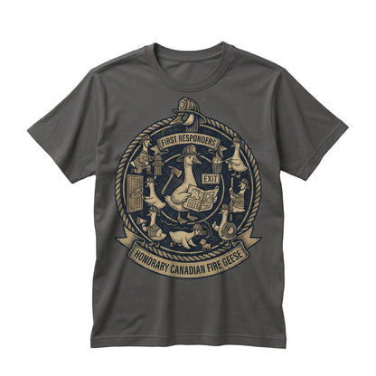 Funny Silly Goose Firefighter Fire Dept Graphic Apparel, Fireman Gift Unisex TShirt
