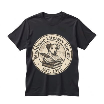 Vintage Wishbone Dog Literary Society Book Lover 90s Nostalgia Teacher Gift Unisex TShirt
