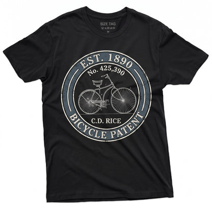 Vintage Bicycle Patent Blueprint Bike History Cycling Biker Gift Ideas Unisex TShirt
