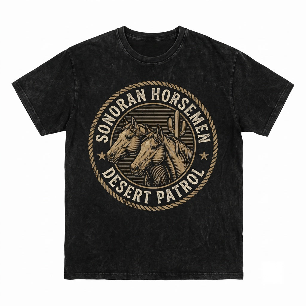 Vintage 90s Western Desert Horse Graphic Tee, Retro Southwest Cactus Rodeo Country Boho Unisex TShirt