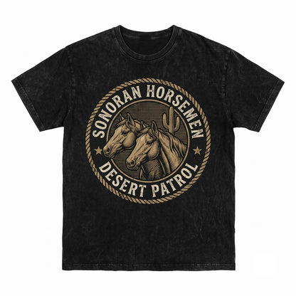 Vintage 90s Western Desert Horse Graphic Tee, Retro Southwest Cactus Rodeo Country Boho Unisex TShirt