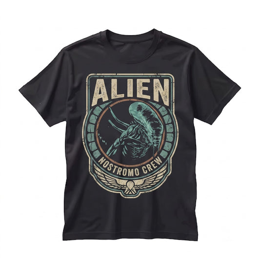 Vintage Extraterrestrial Xenomorph Creature Sci-Fi Horror Film Graphic Unisex TShirt