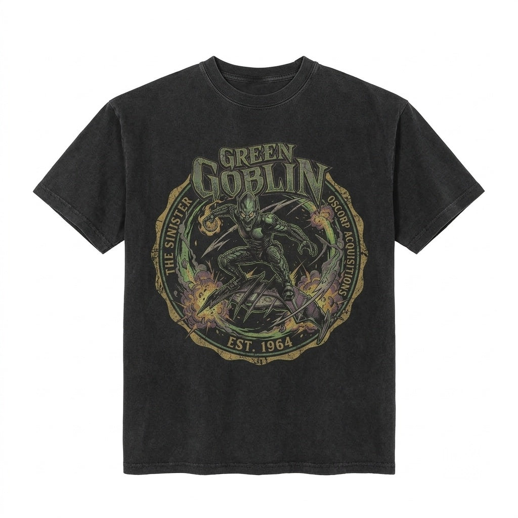 Vintage Green Goblin Graphic Comic Villain Retro Movie Apparel Unisex TShirt