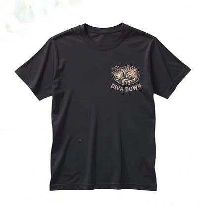 Diva Down Penguin Embroidered Funny Graphic Unisex TShirt