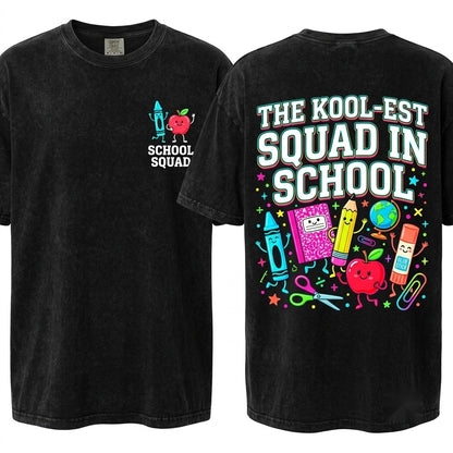 Cute School Supplies Back To School Teacher Crayon Pencil Notebook Kindergarten Gift Unisex Wash T-Shirt