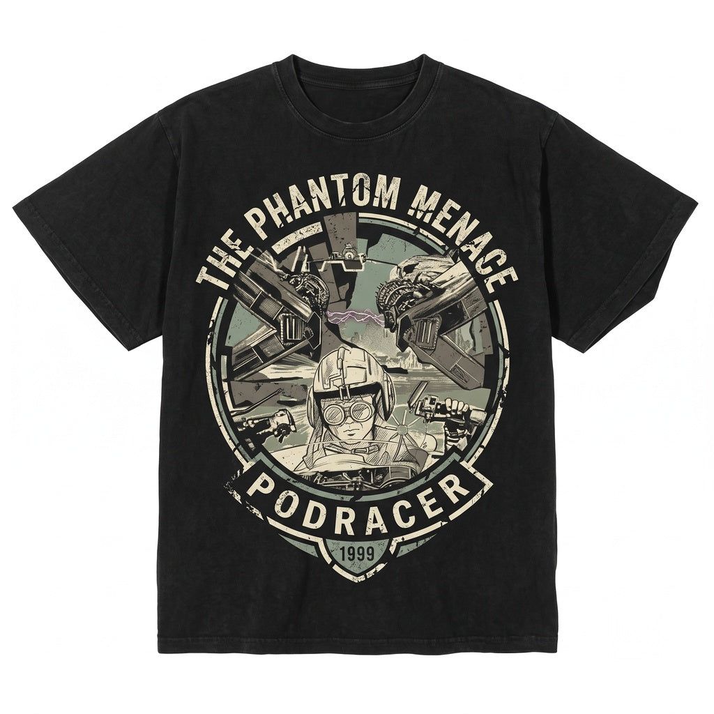 Oversized Anakin Podracing Boonta Eve Sci Fi Graphic Vintage Fan Apparel Unisex TShirt