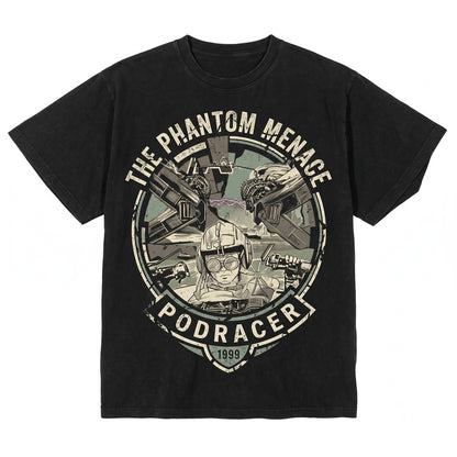 Oversized Anakin Podracing Boonta Eve Sci Fi Graphic Vintage Fan Apparel Unisex TShirt