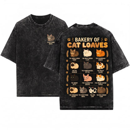 Types Of Cat Loaf Cute Kitten Kawaii Feline Lover Funny Kitty Gift Unisex Wash T-Shirt