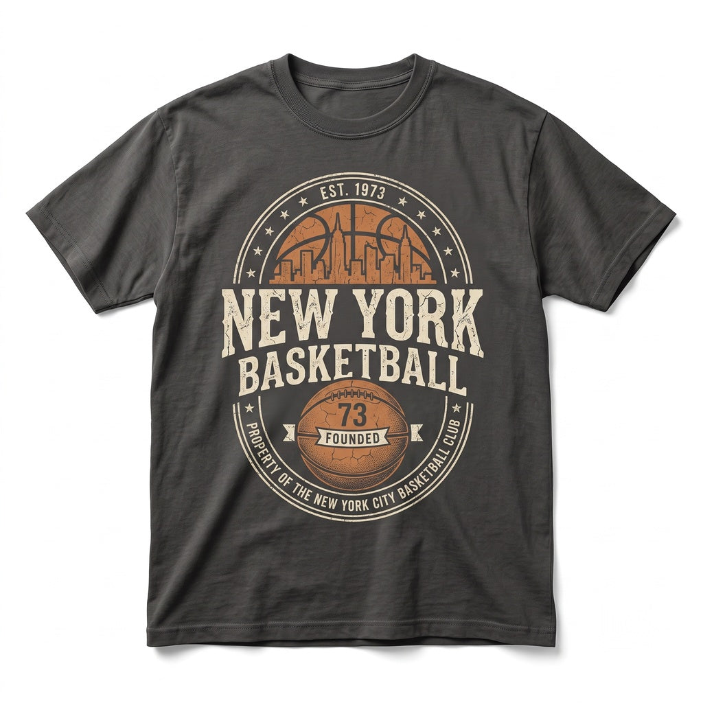 Retro New York Basketball Streetwear Vintage Hoops Graphic Apparel Unisex TShirt