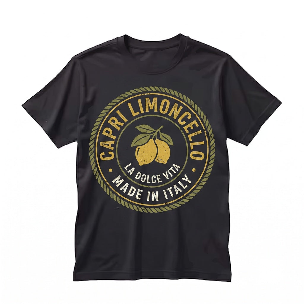 Retro Capri Italia Limoncello Summer Vacation Travel Vintage Graphic Unisex TShirt