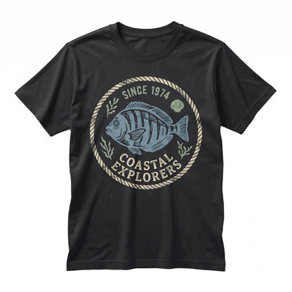 Y2K Tropical Fish Graphic Reef Aquarium Wildlife Retro Coastal Aesthetic Ocean Apparel Unisex TShirt