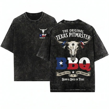 Texas Lone Star Flag BBQ Grilling Smoker Pitmaster Chef Gift Unisex Wash T-Shirt